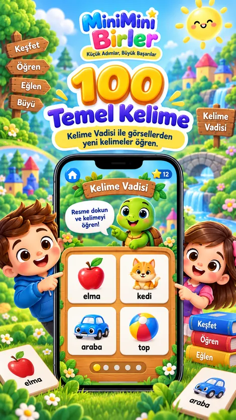 Kelime Vadisi temel kelimeler ekranı